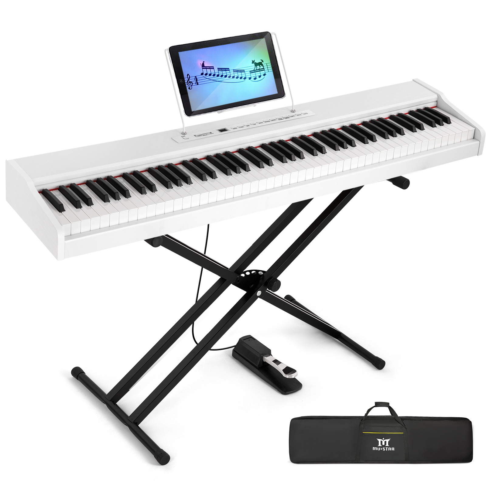 Digital Piano 88 Key Weighted - MUSTAR 88 Key Piano Keyboard Semi