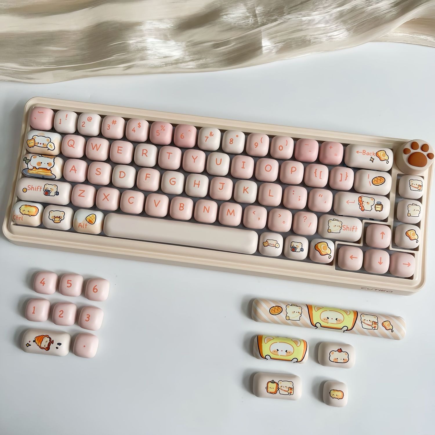 Synthesizer Keyboard 61 Key - 141 Keys Bread Bear PBT Keycaps