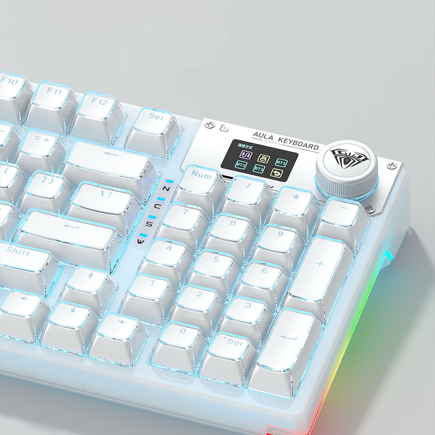 Synthesizer Keyboard 61 Key - Jelly Crystal Keycaps Translucent Keycaps 136