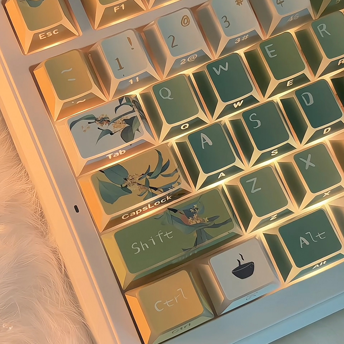 Synthesizer Keyboard 61 Key - URE Oolong Tea Keycaps Side Edges
