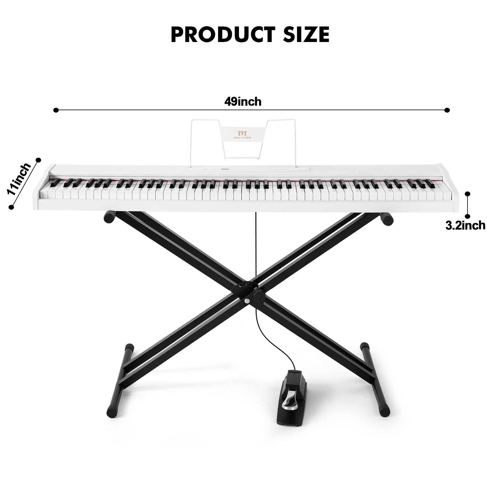 MUSTAR 88 Key Piano Keyboard S - огляд і ціна Digital Piano 88 Key Weighted