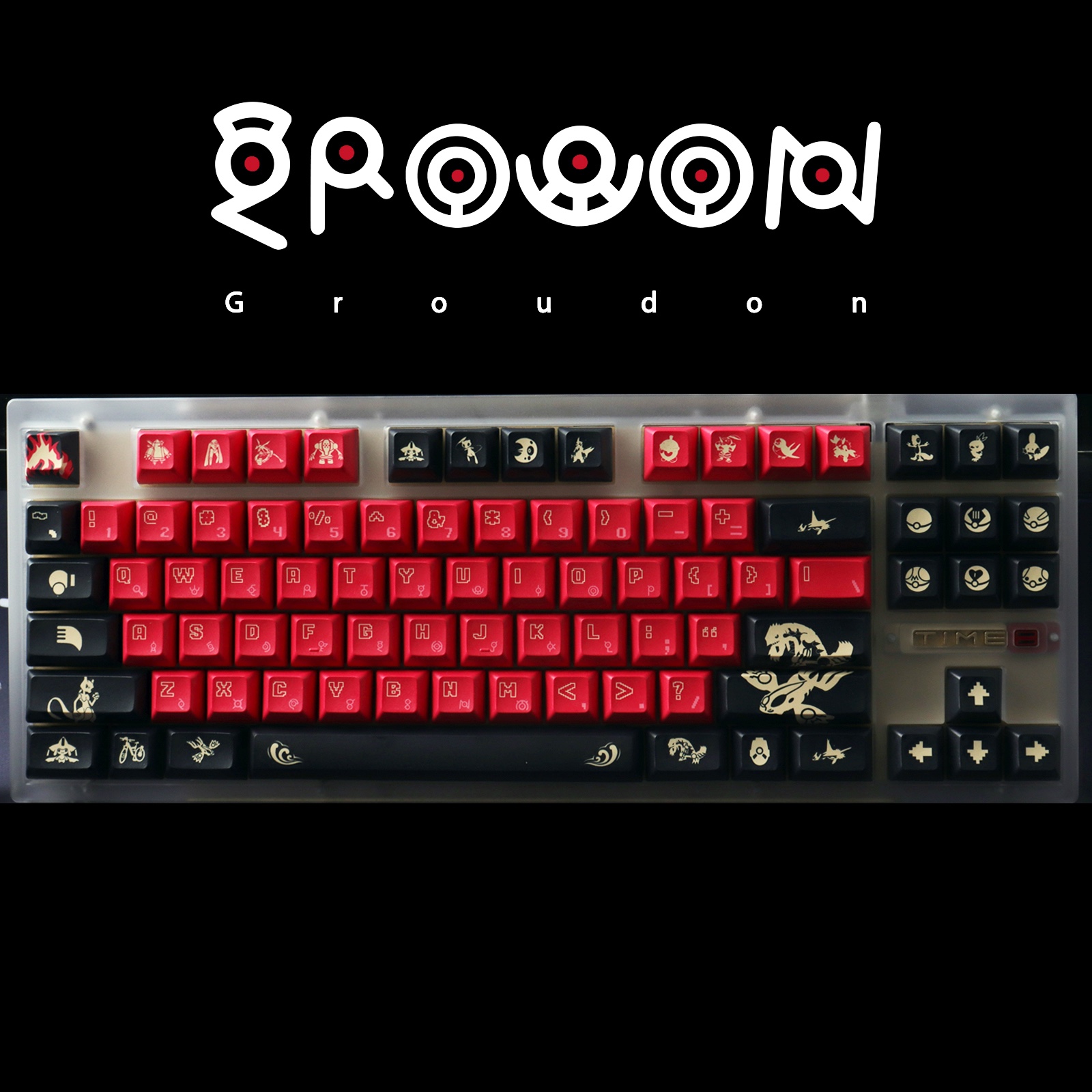 143 Keys Groudon Keycaps Black - огляд і ціна Synthesizer Keyboard 61 Key