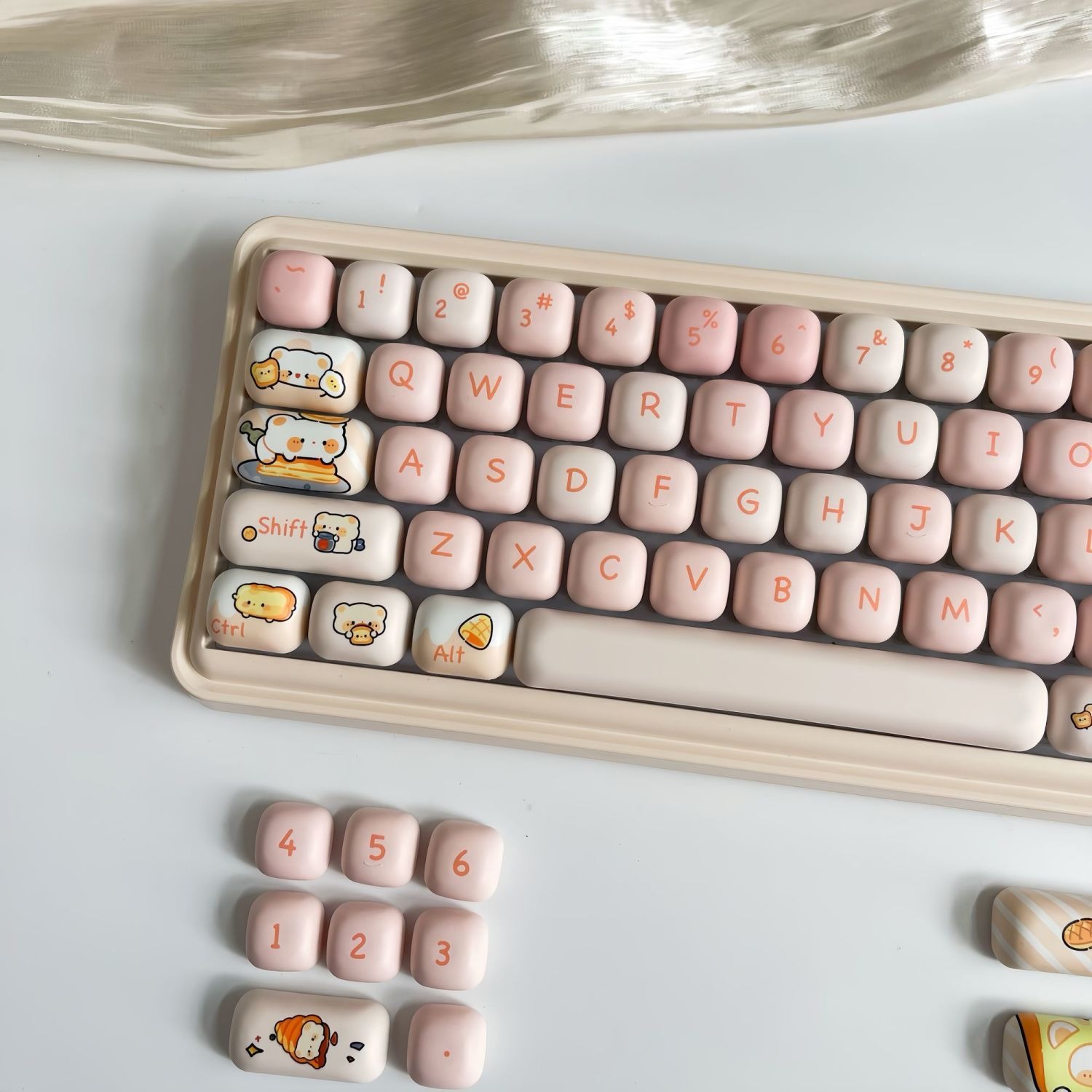 141 Keys Bread Bear PBT Keycap - огляд і ціна Synthesizer Keyboard 61 Key