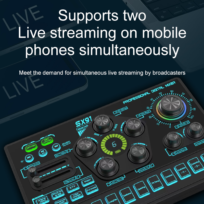 SX91 48V Audio Mixer with Voic - огляд і ціна Groovebox Drum Machine