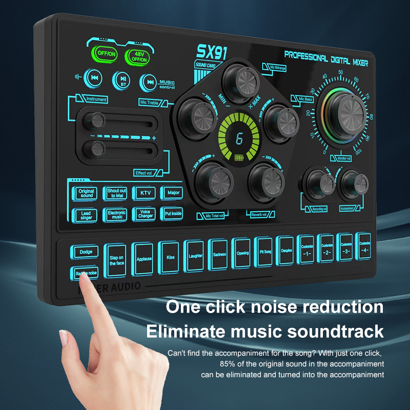 SX91 48V Audio Mixer with Voic - огляд і ціна Groovebox Drum Machine
