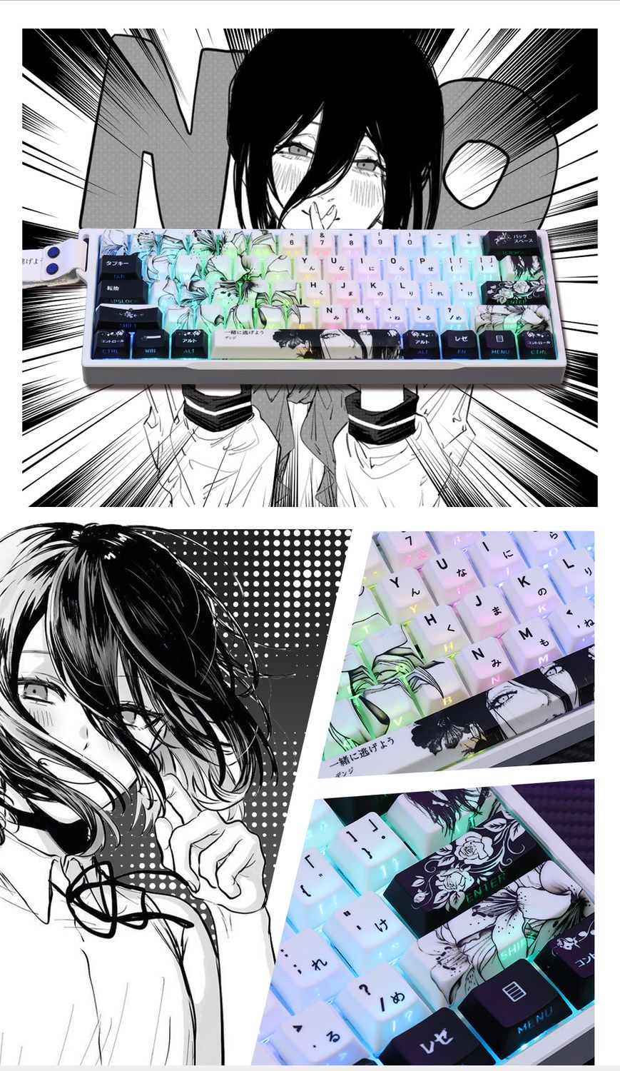 135 Keys Reze Keycaps Chainsaw - огляд і ціна Synthesizer Keyboard 61 Key