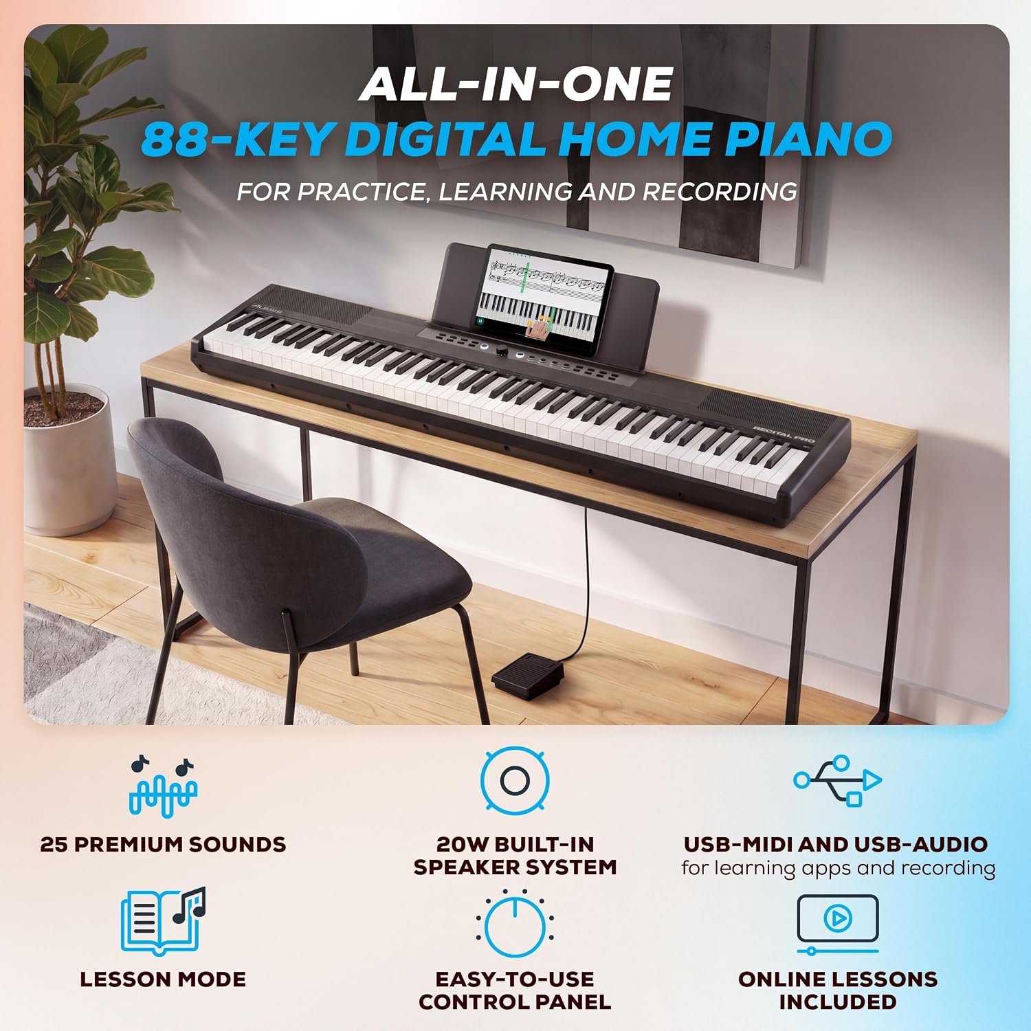 88-Key Digital Piano with Weig - огляд і ціна Digital Piano 88 Key Weighted