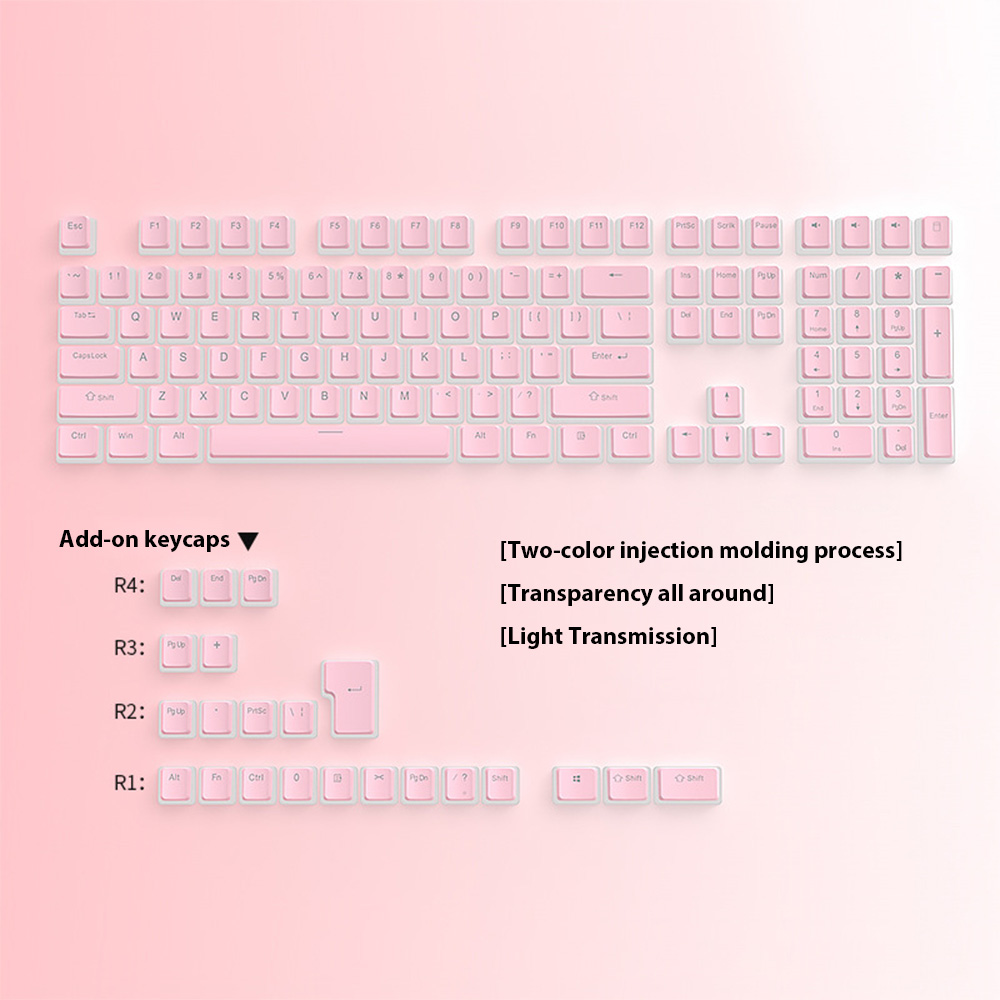 129 Keys Pudding Keycaps PBT D - огляд і ціна Synthesizer Keyboard 61 Key