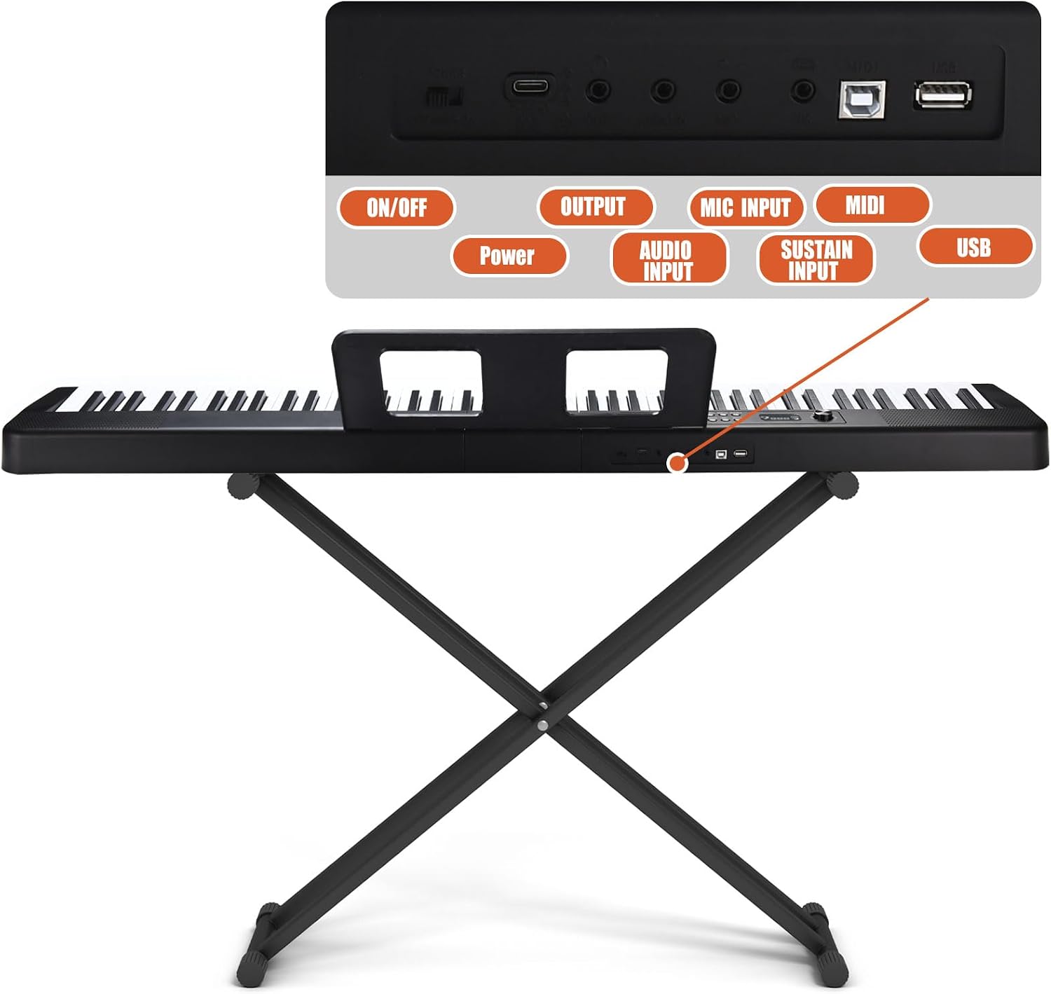 Semi-Weighted 88-Key Digital P - огляд і ціна Digital Piano 88 Key Weighted