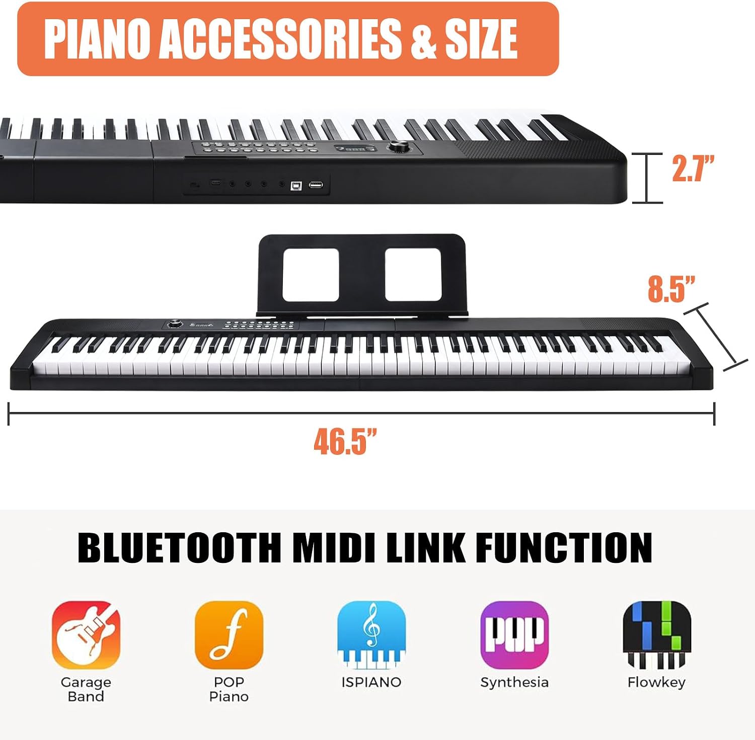Semi-Weighted 88-Key Digital P - огляд і ціна Digital Piano 88 Key Weighted